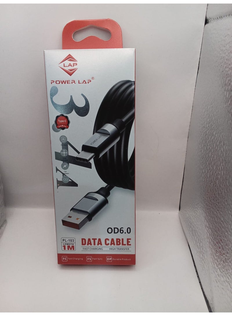 POWER LAP®PL-103 TYPE-C Data Cable (1 Meter) - Image 2
